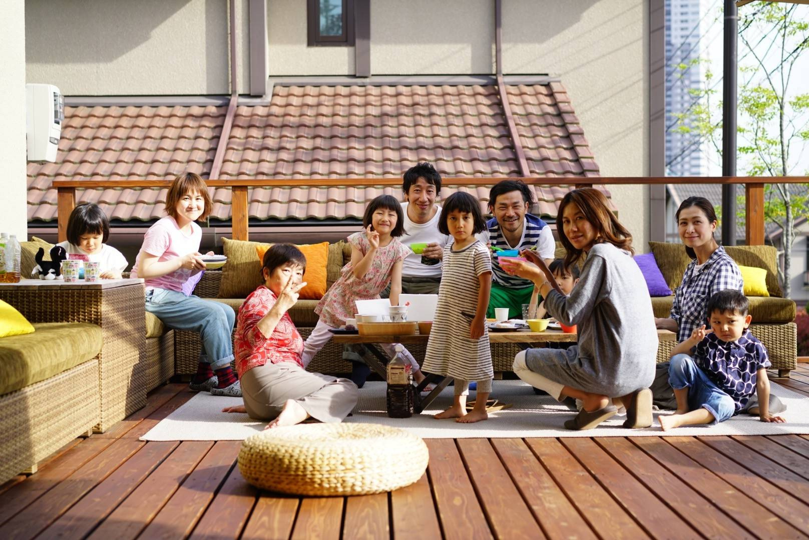 Houzz Япония: Квартира в Осаке для нескольких поколений семьи