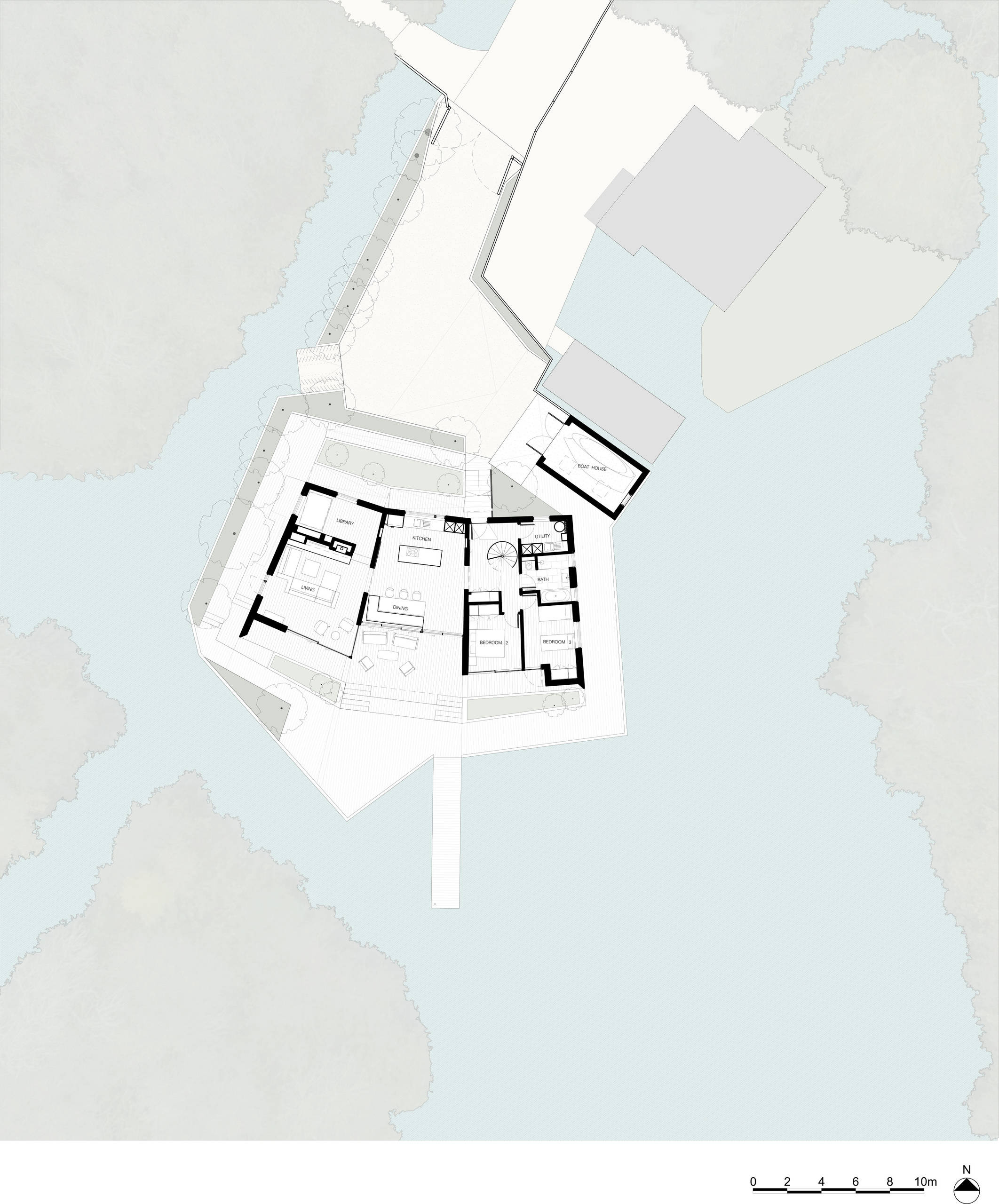 Houzz Британия: Дом на озере с собственной лагуной