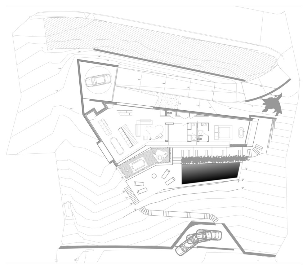 Houzz Испания: Дом как бетонная скала, что выросла у Средиземного моря