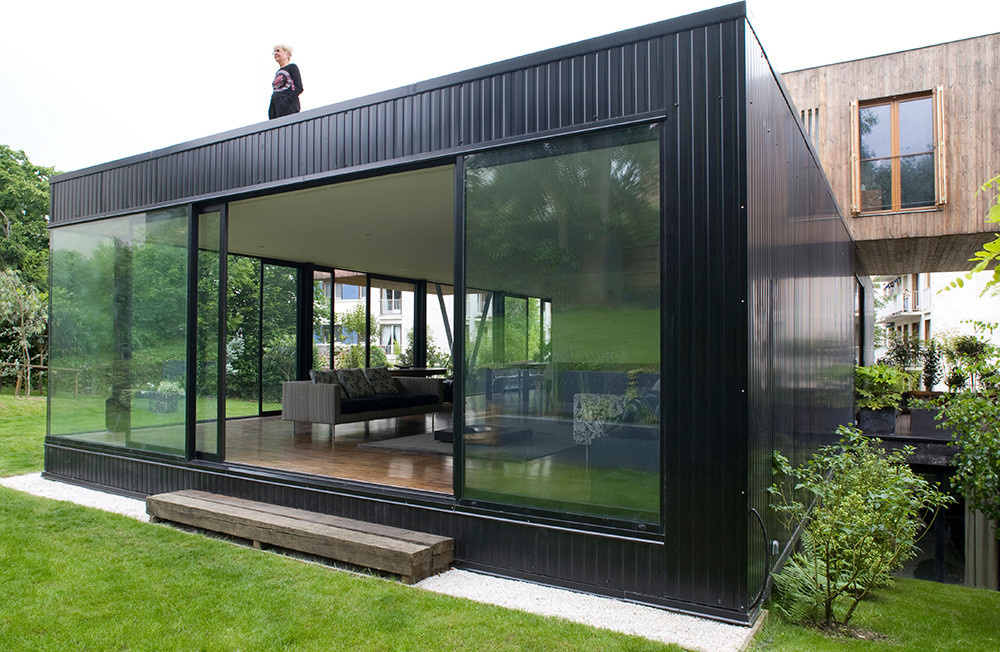 Houzz Франция: Модульный дом с «подвыподвертом»