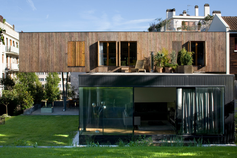 Houzz Франция: Модульный дом с «подвыподвертом»