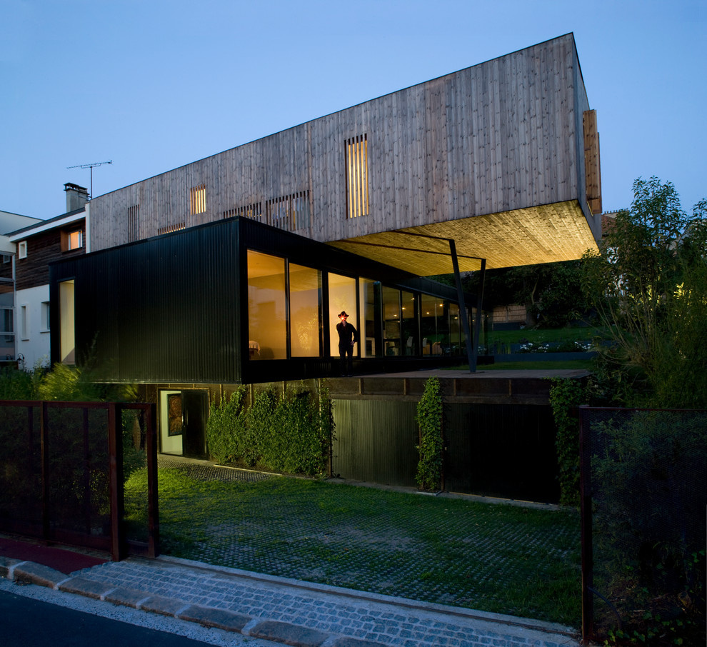 Houzz Франция: Модульный дом с «подвыподвертом»