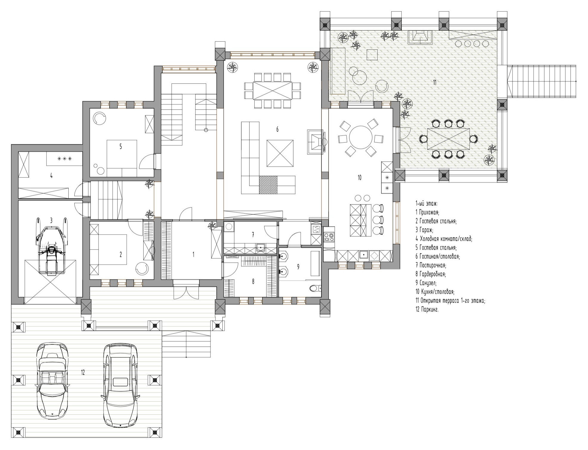 Houzz тур: Дом с напольным бордюром из старых чугунных плит
