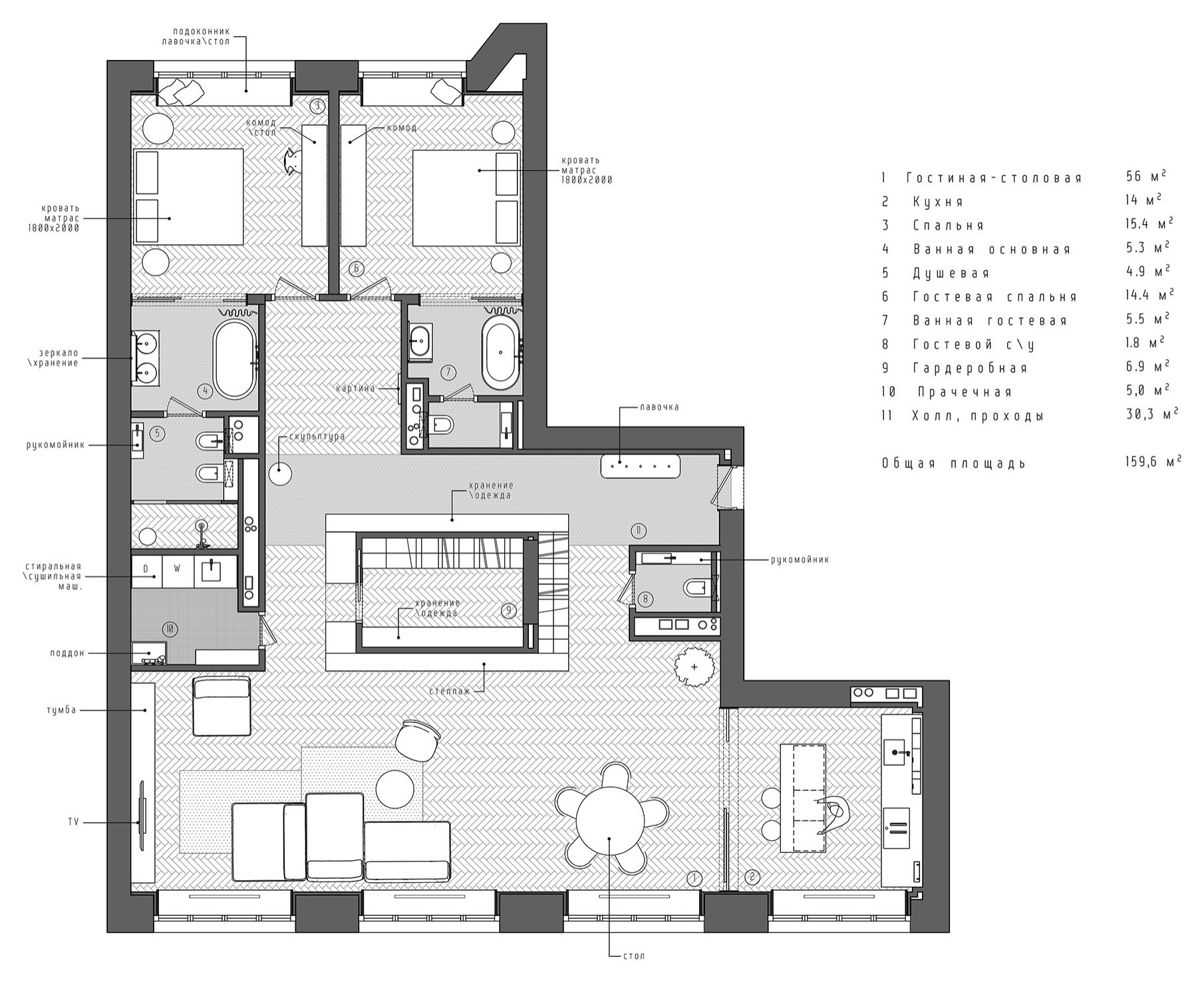 Houzz тур: Минимализм, неоклассика и редкие сорта камня