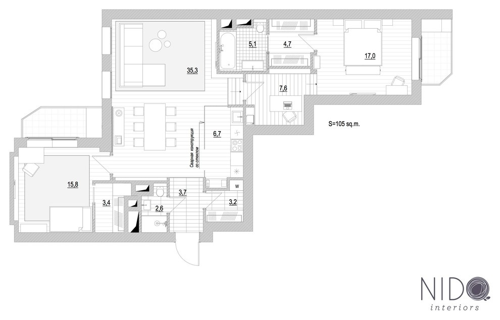 Houzz тур: Яркая эклектика для владельцев, которые хотели все и сразу
