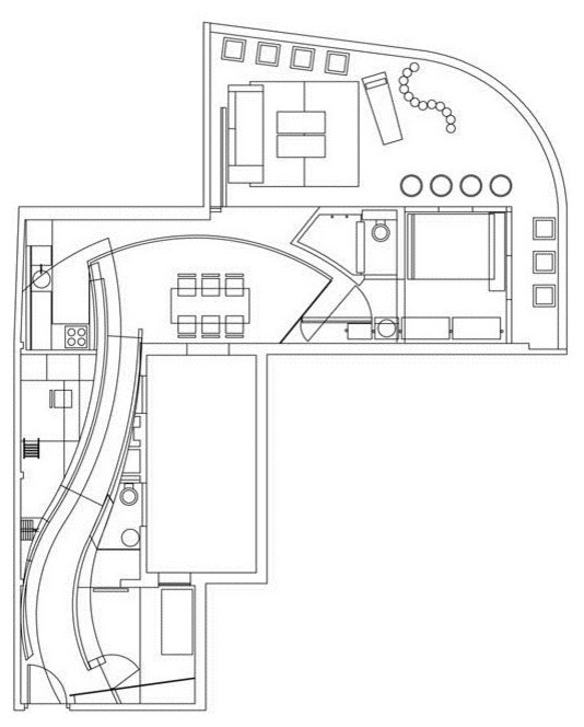 Houzz Испания: Пентхаус с хитрой планировкой в Мадриде