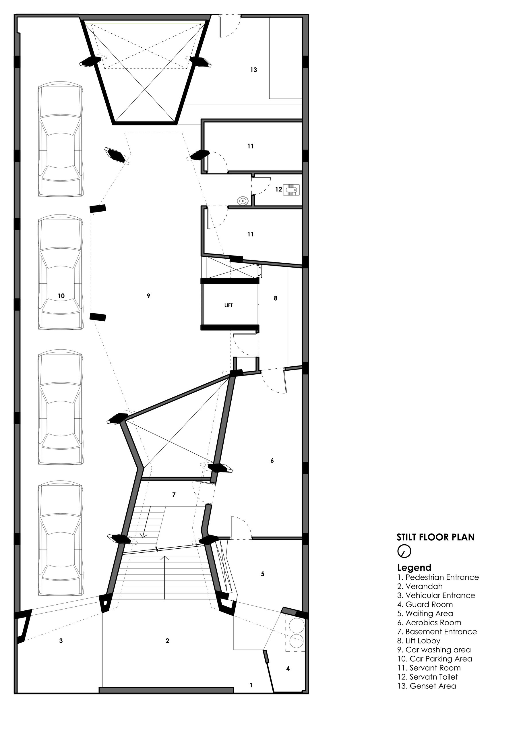 Houzz Индия: Дом, словно треснувший посередине