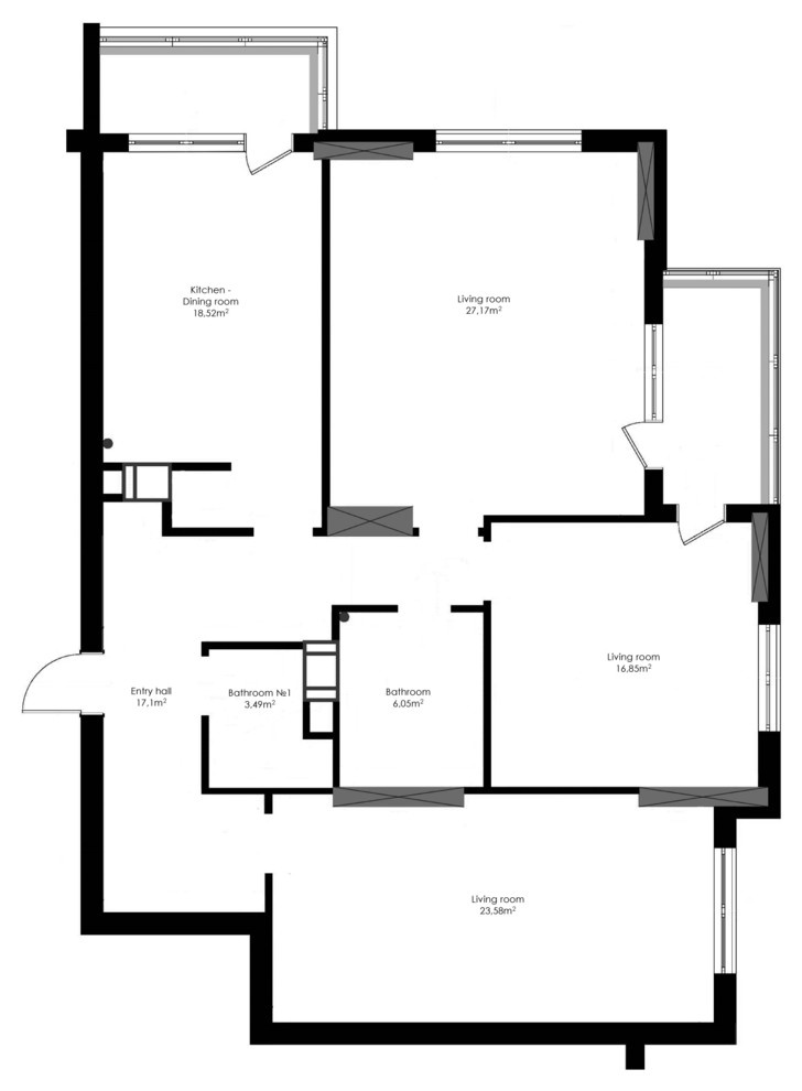 Houzz Украина: Квартира с нарисованными оленями и лесными растениями