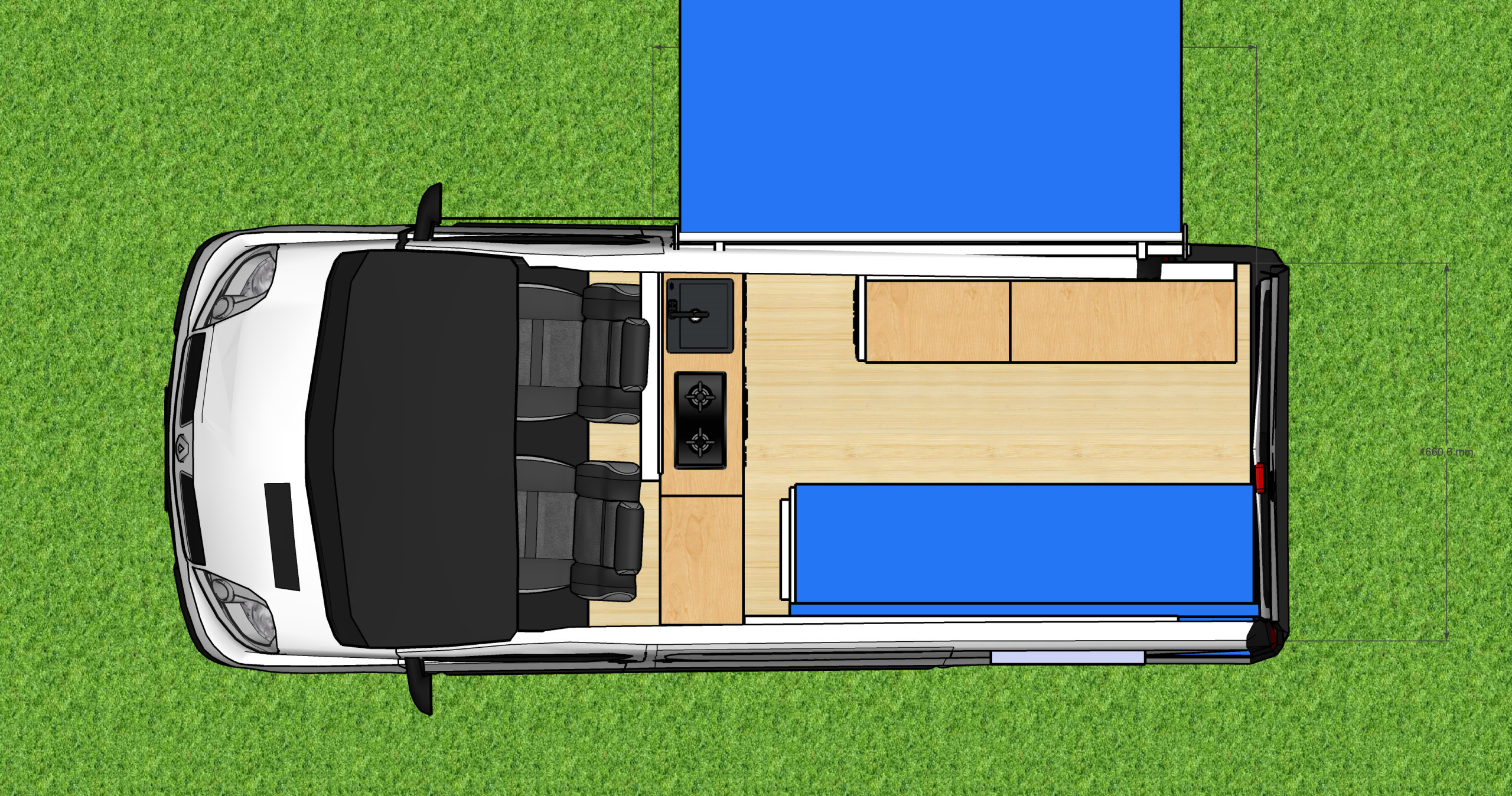 До и после: Фургон для путешествий с выезжающей кухней