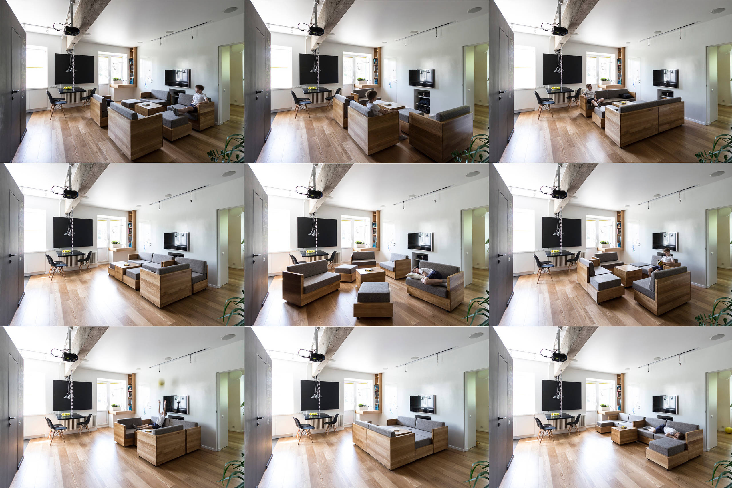 Гостиная 18 кв. м в современном стиле