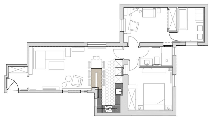 Houzz Испания: Квартира, в которой ремонт начался ради гостей