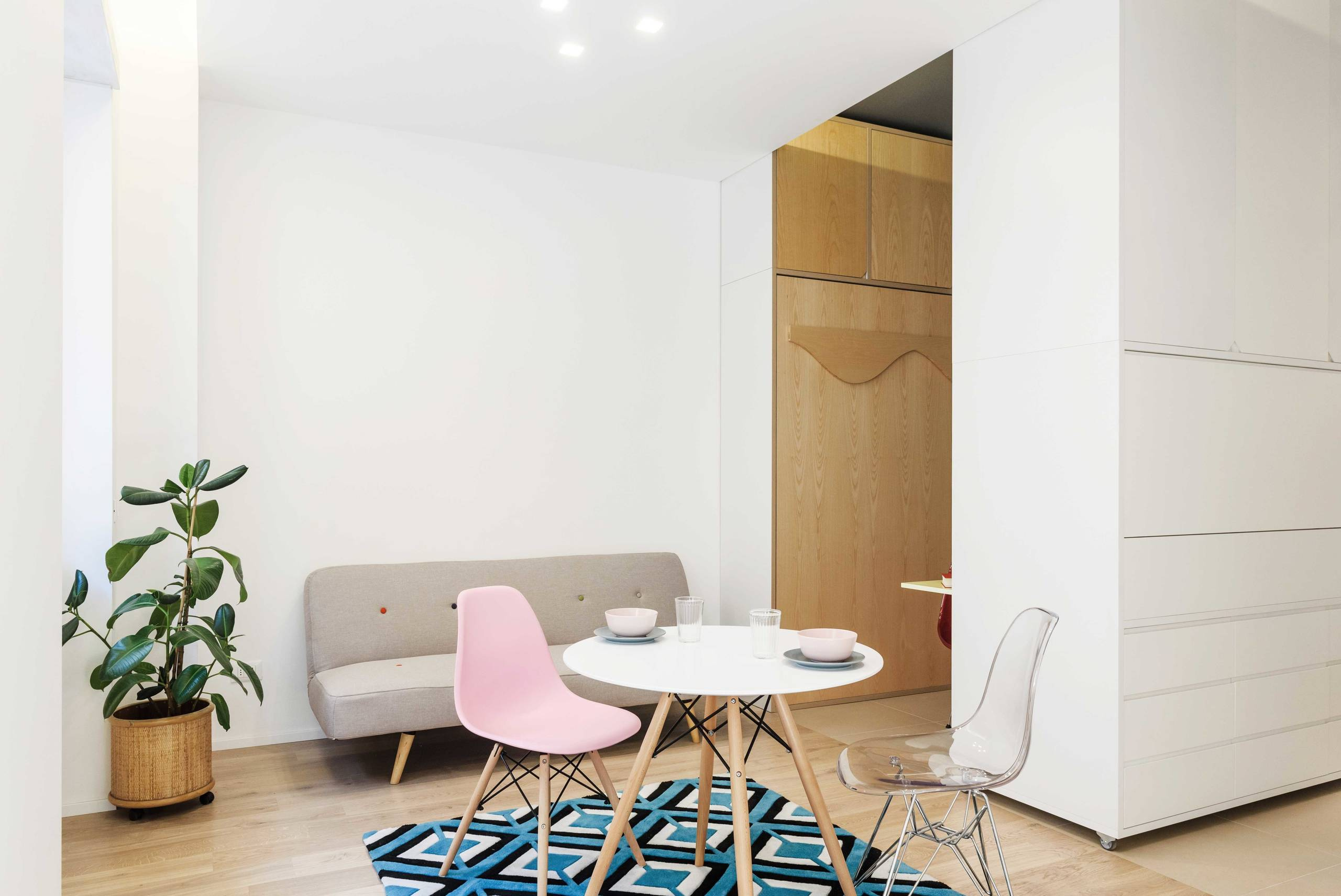 Houzz Италия: 29 кв.м — трансформер с подвижной стеной