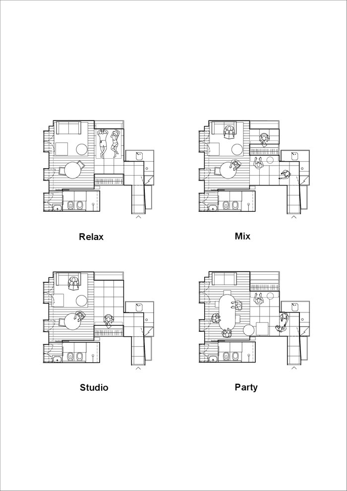 Houzz Италия: 29 кв.м — трансформер с подвижной стеной