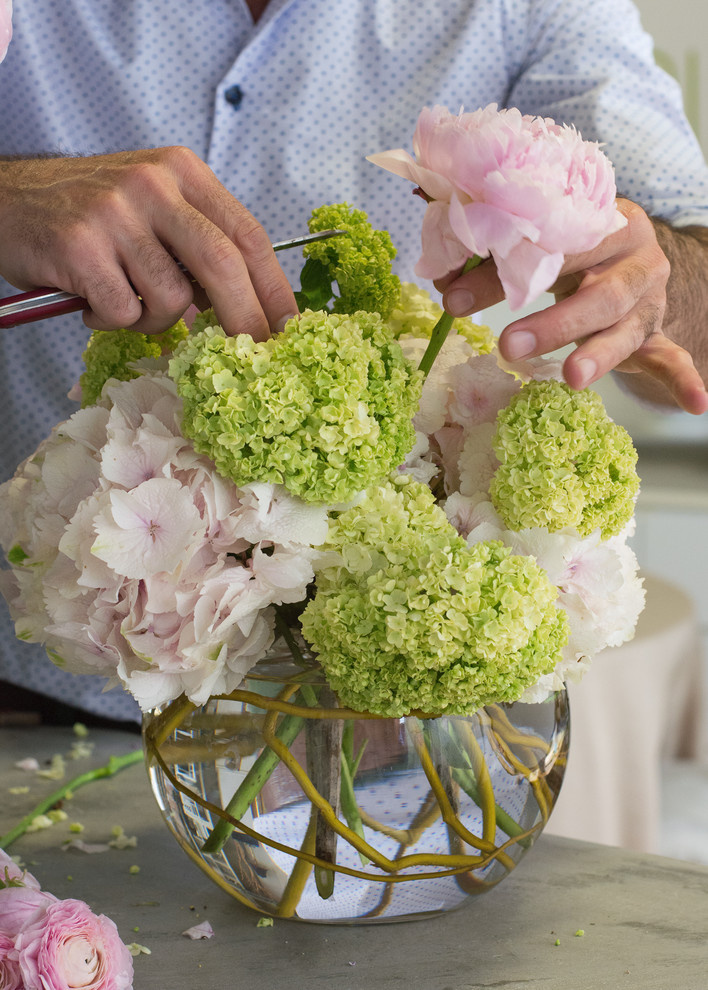 Своими руками: Необычный букет из пионов и гортензий