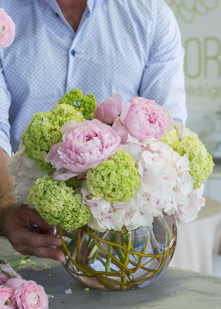 Своими руками: Необычный букет из пионов и гортензий
