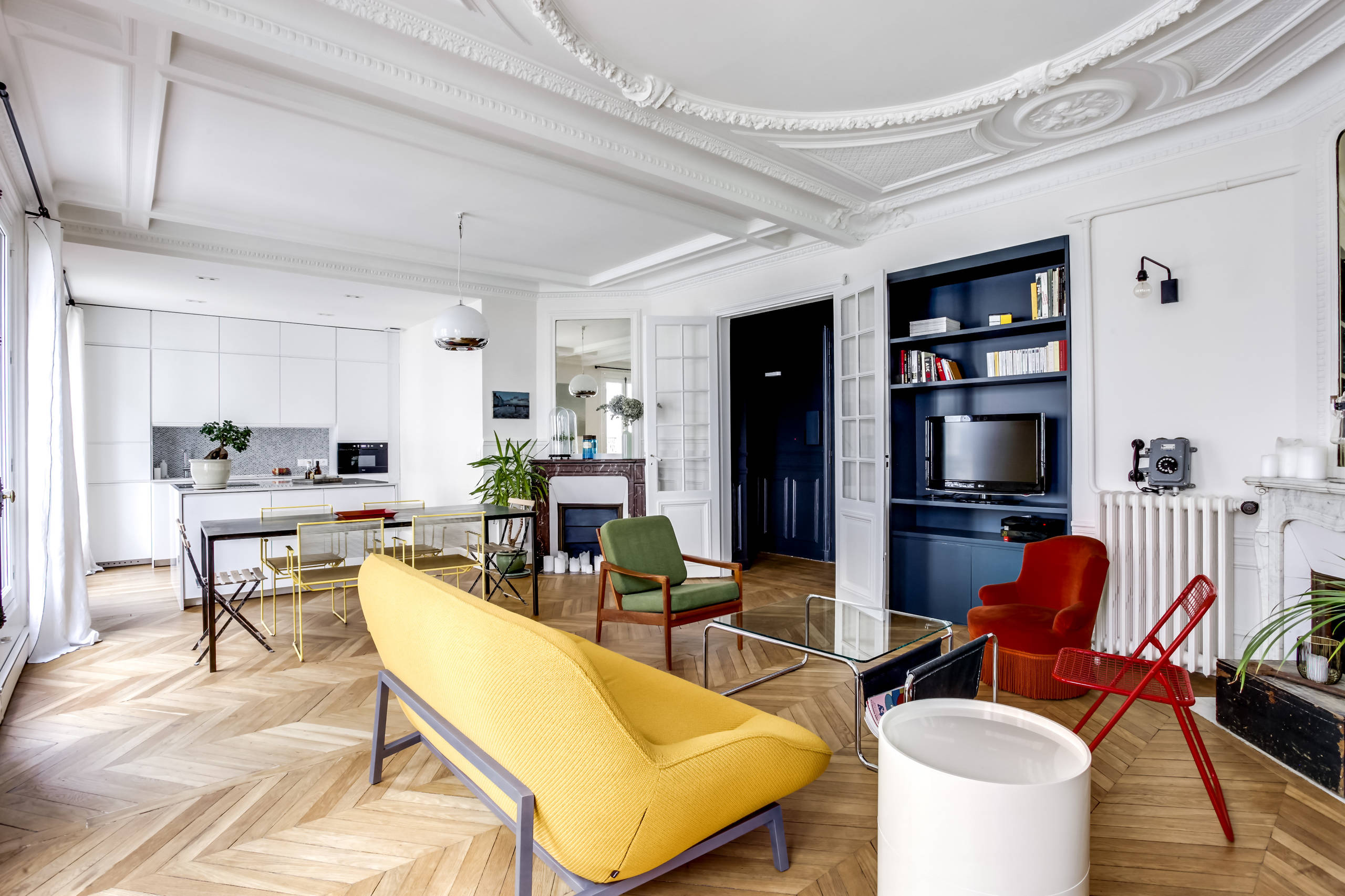 Houzz Франция: Новая жизнь османовской квартиры