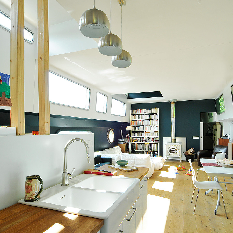 Houzz Франция: Дом-корабль для путешествий по Сене