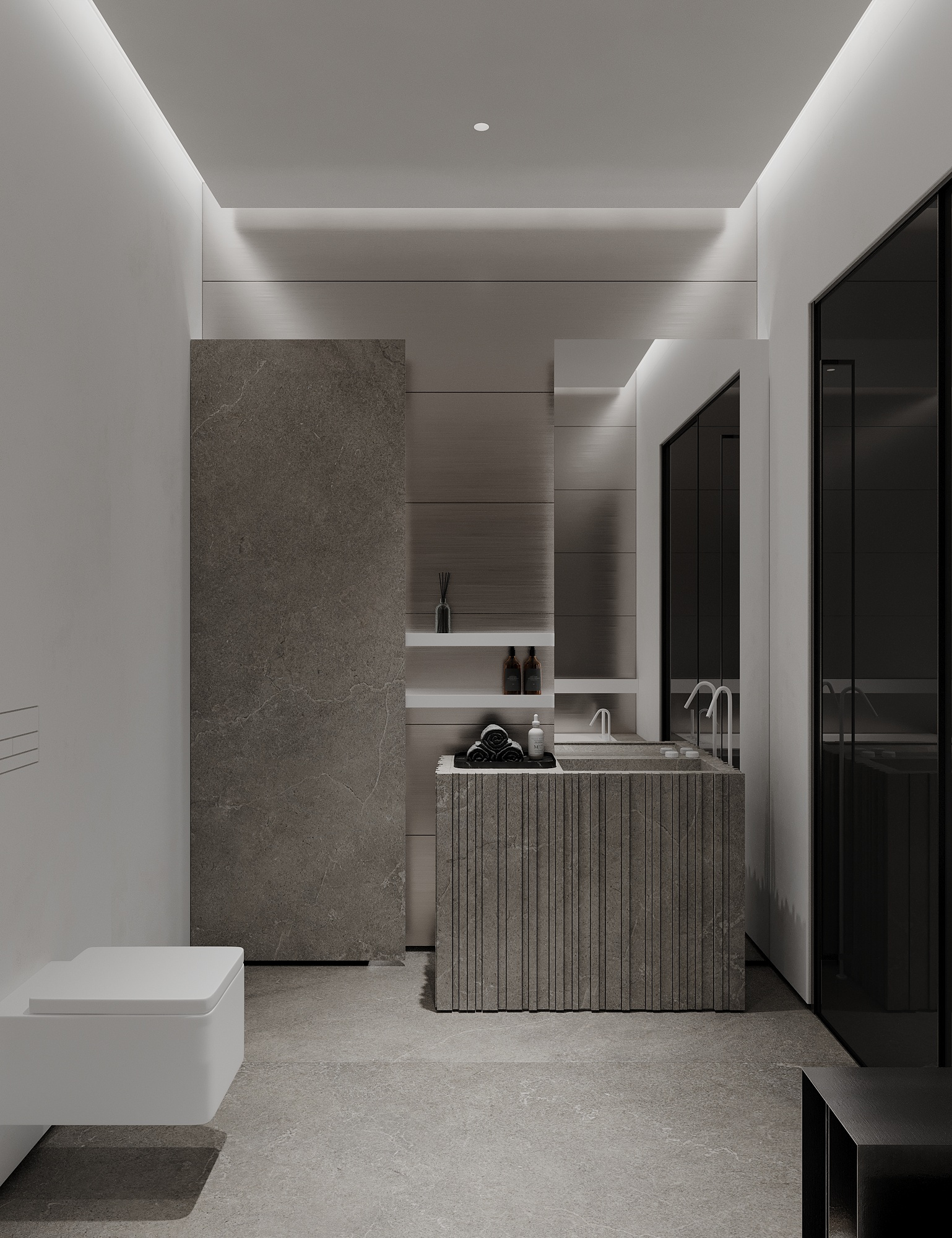 Beige bath