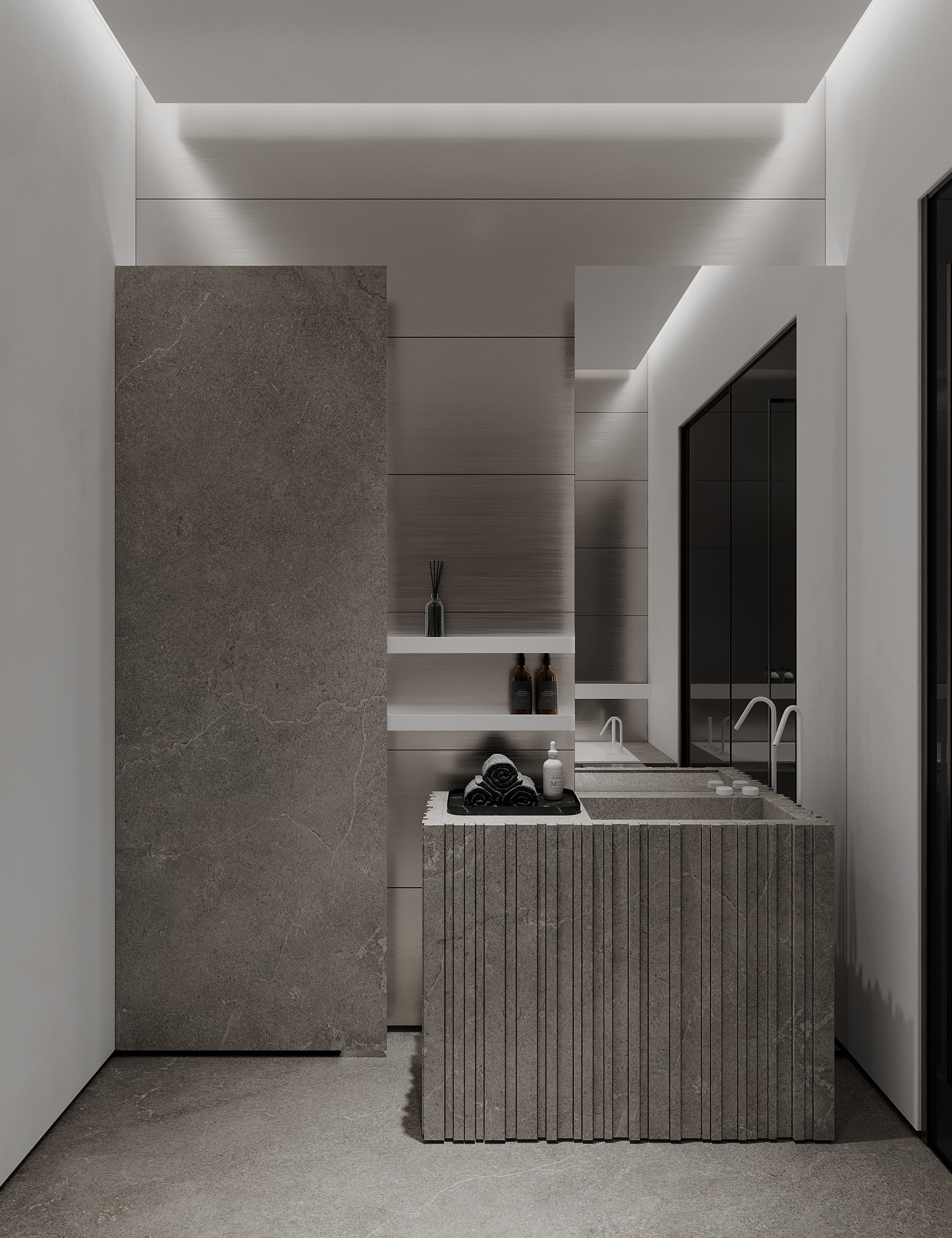 Beige bath