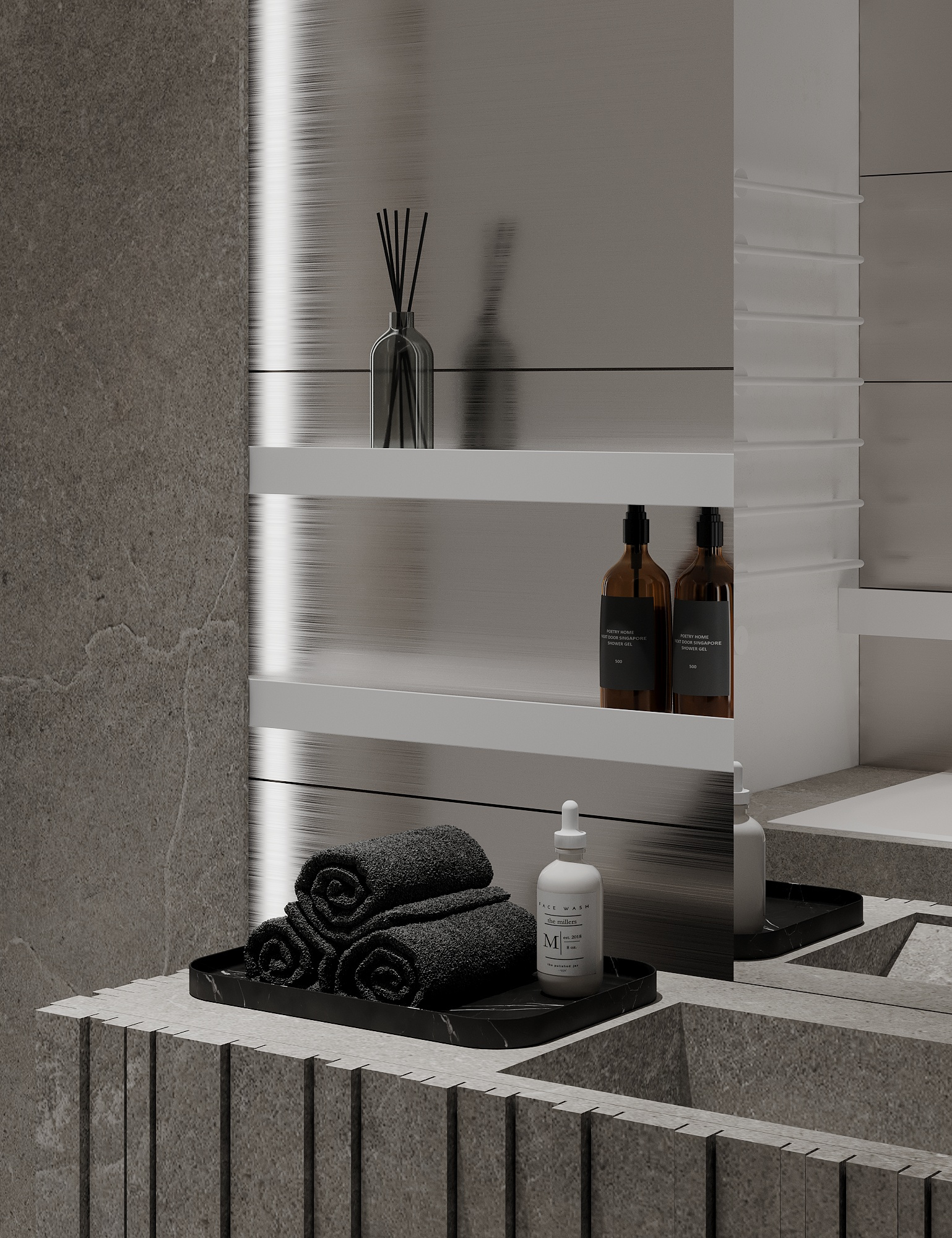 Beige bath