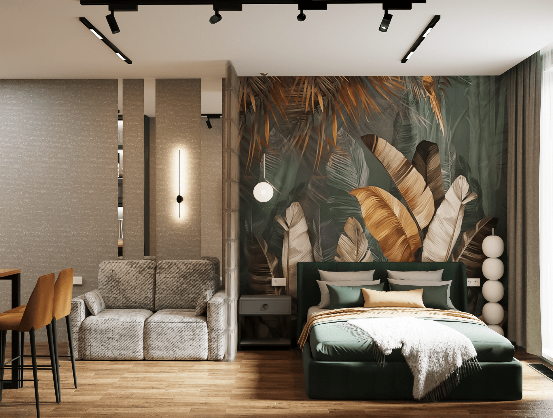 Обложка проекта: Квартира-студия для посуточной аренды (28 м²)