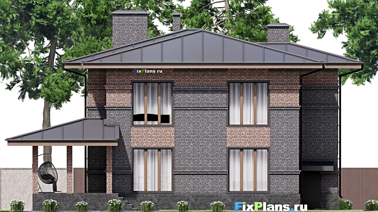 Проект двухэтажного дома 16х17 м S249м2 F-14399