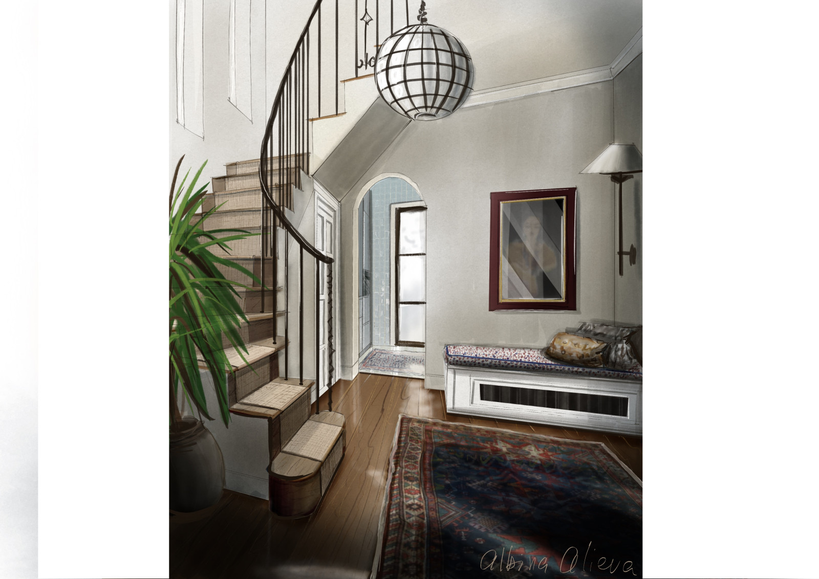 Interior Concepts – Procreate Sketches by Albina Alieva