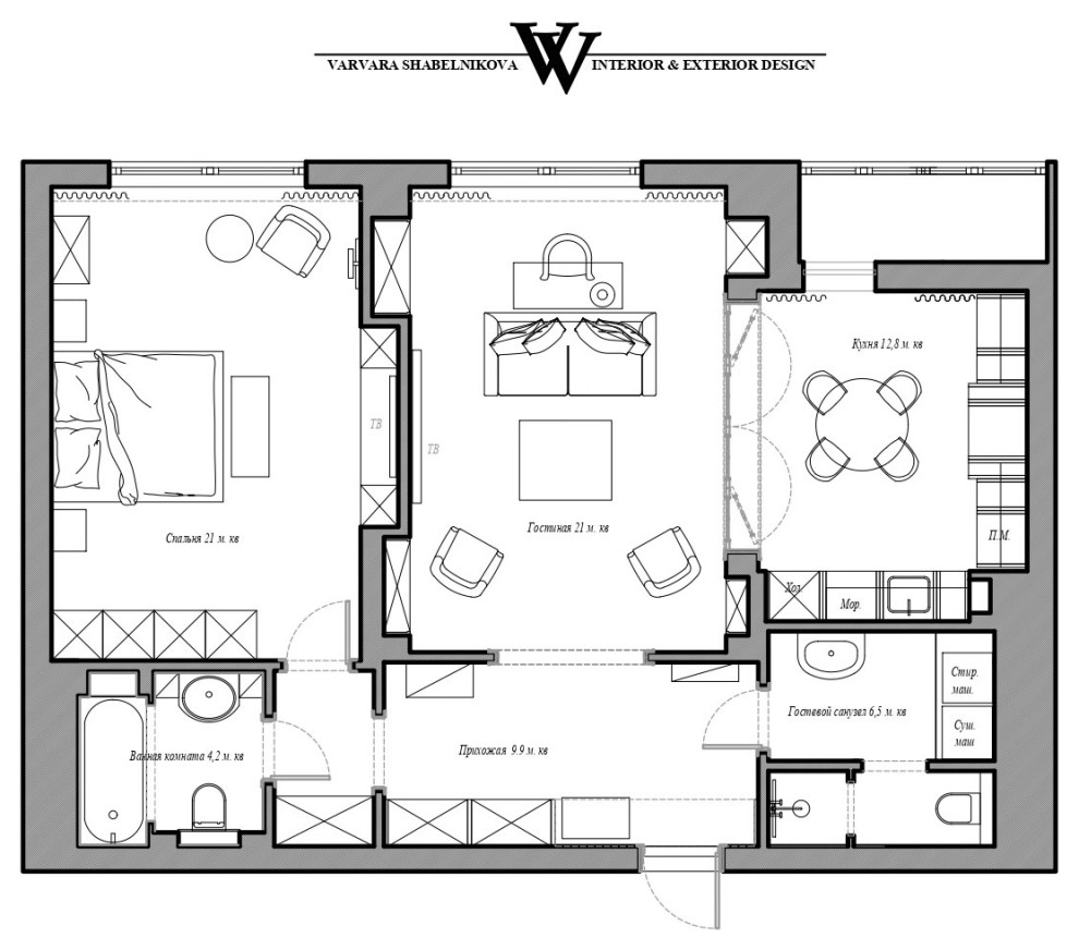Поиск планировки: Квартира в подарок родителям [три планировки]