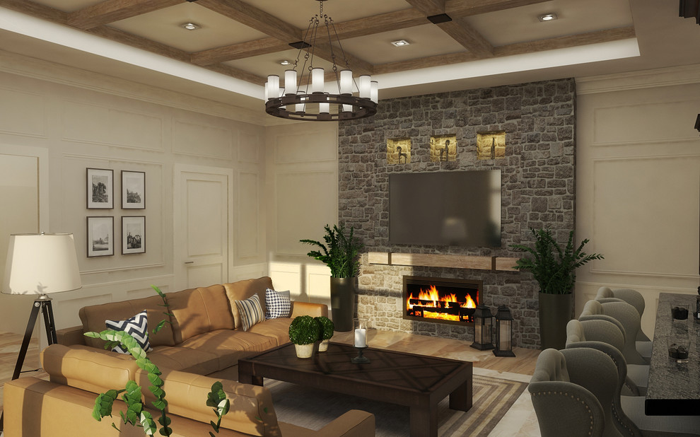 Интерьер особняка в традиционном стиле