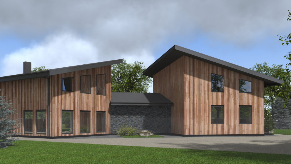 Индивидуальный двухэтажный жилой дом