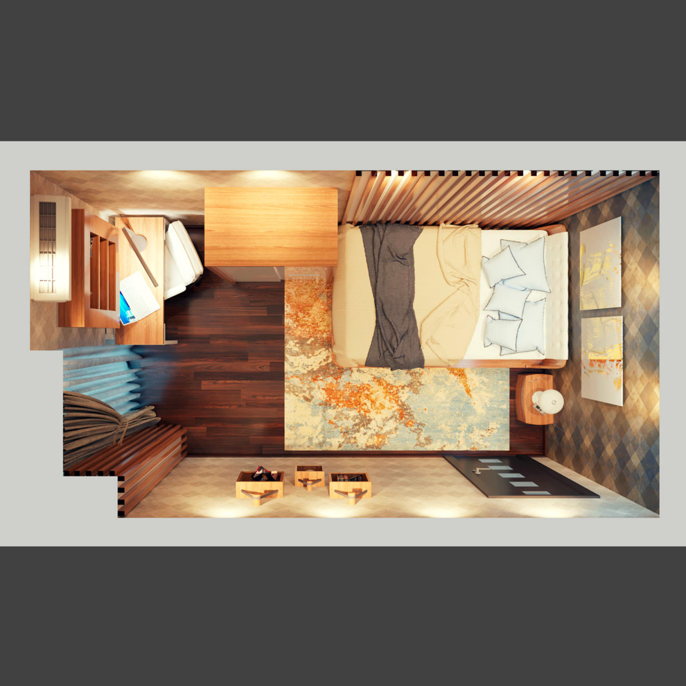 ДИЗАЙН ИНТЕРЬЕРА СПАЛЬНИ В СТИЛЕ КОНТЕМПОРАРИ