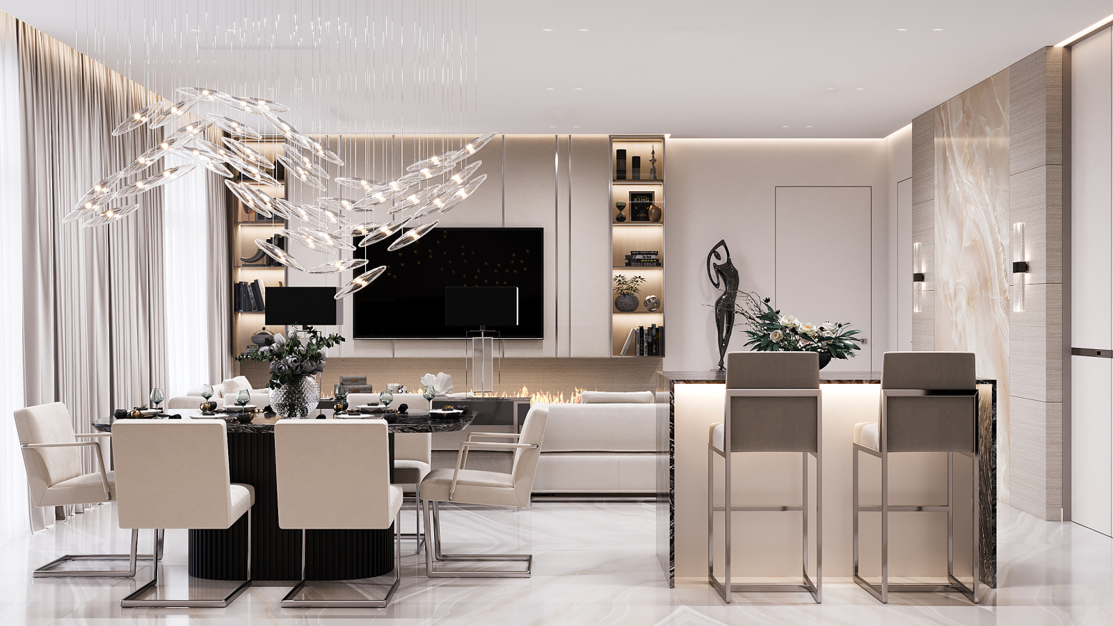 Изысканная лаконичность в интерьере квартиры в ЖК "Neva Haus"