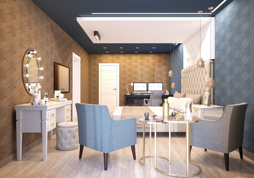 Дизайн - проект 3к. кв. 75 м2 для молодой пары в ЖК Крылья