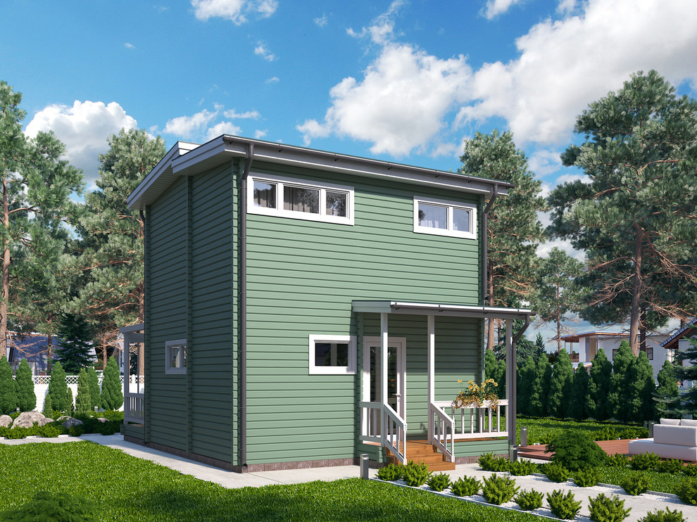 Обложка проекта: Дом из клеёного бруса сезонного проживания "Визит 2"