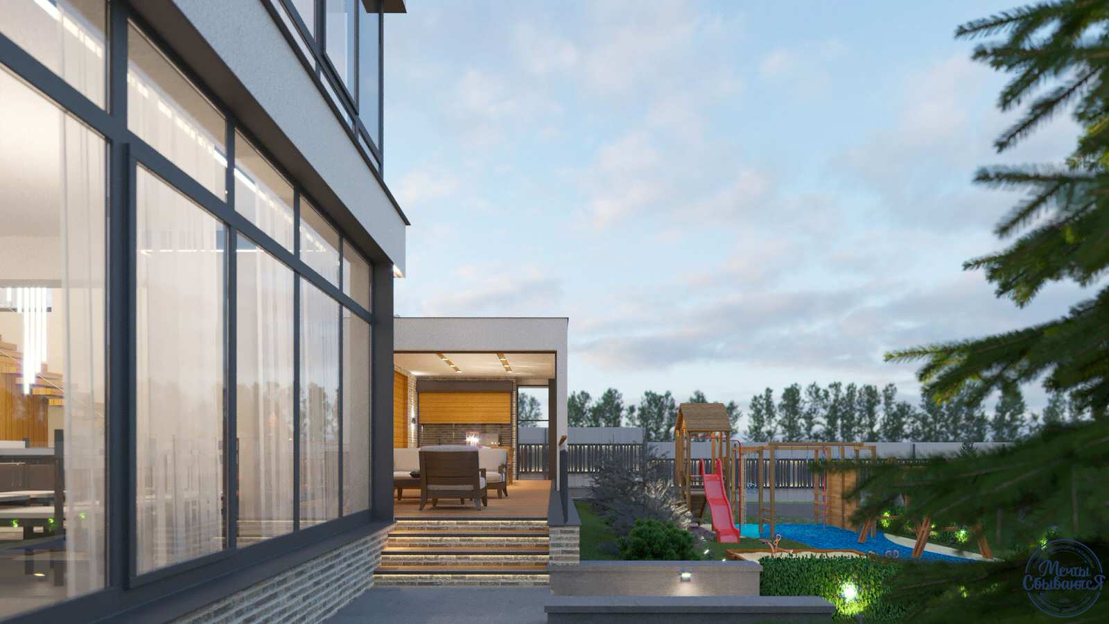 Проект двухэтажного индивидуального дома