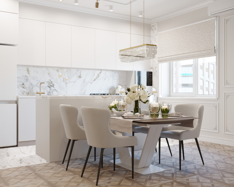 5. Calm classic. Кухня-гостиная