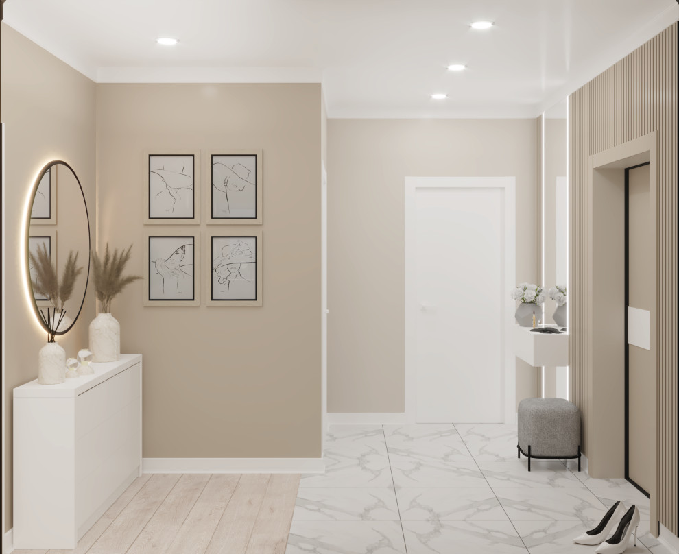 Двухкомнатная квартира в нейтральных тонах