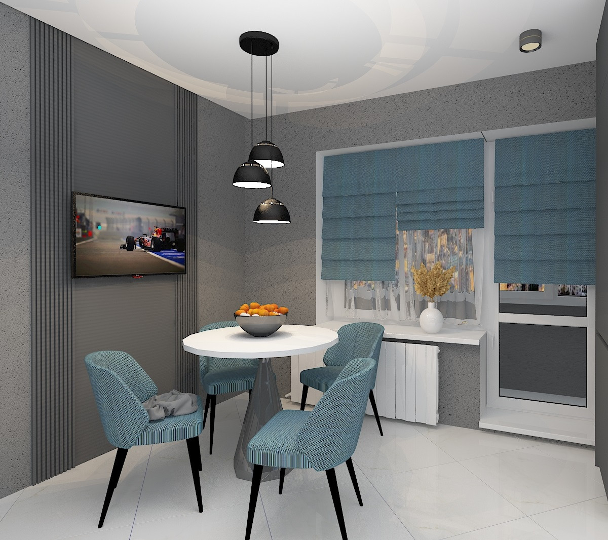 Обложка проекта: Однокомнатная квартира в серых тонах