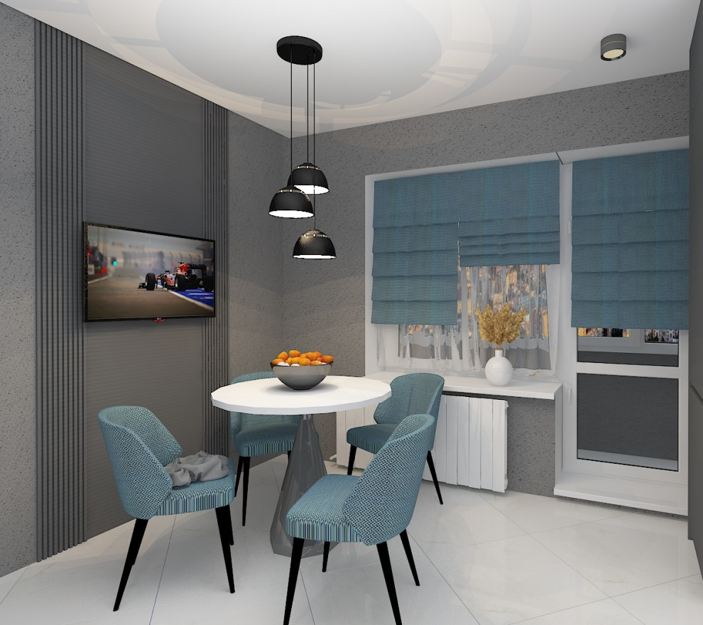 Обложка проекта: Однокомнатная квартира в серых тонах