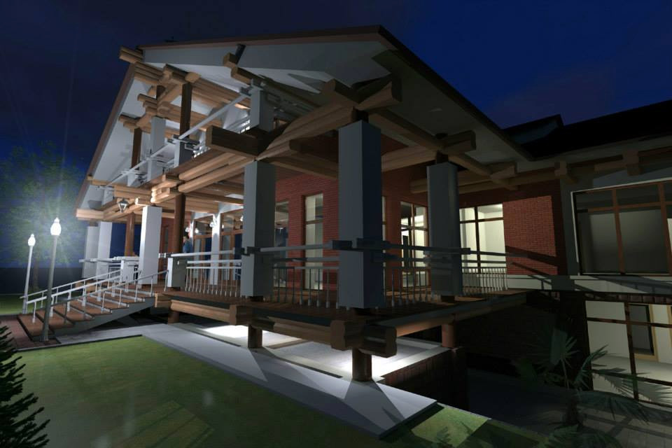 Загородный дом в Омской области. Дом спроектирован в современном стиле с элемент