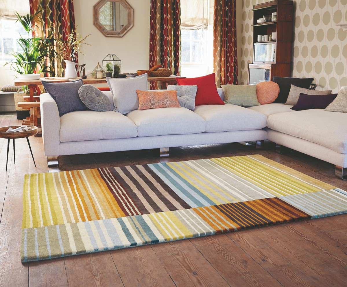 Фото ярких современных ковров в интерьере