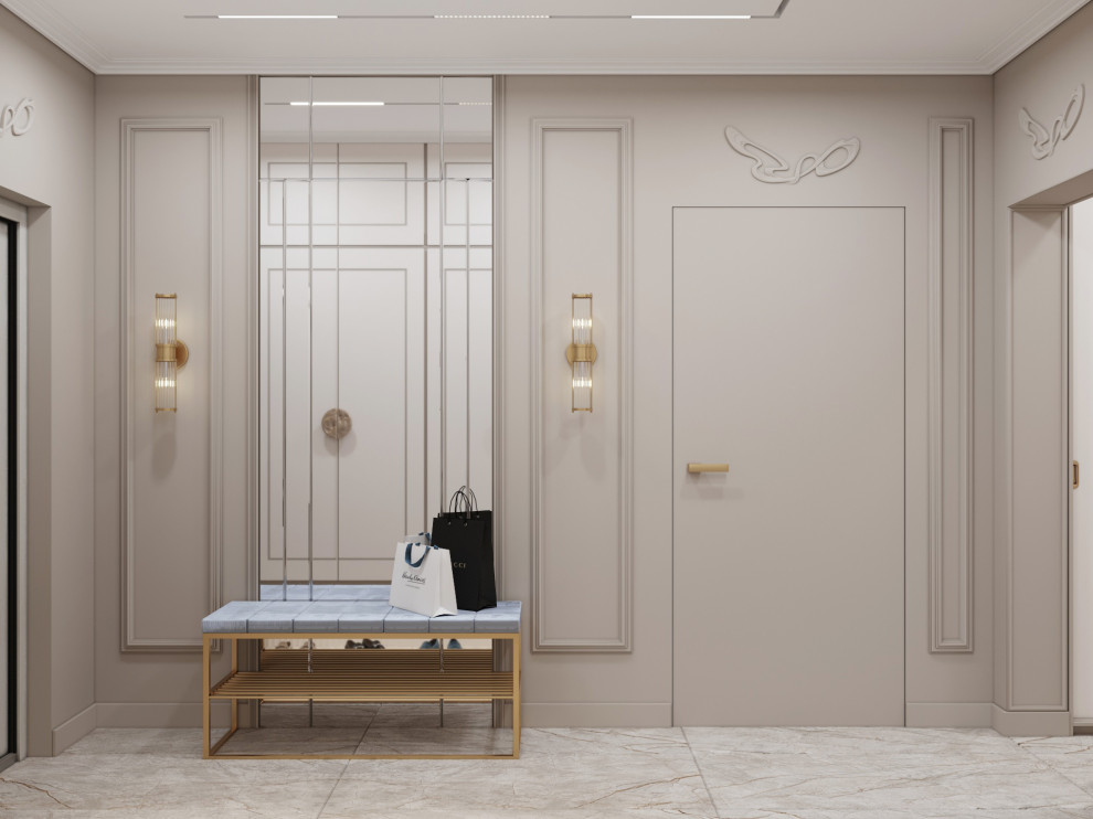 Коридор/холл в неоклассике по ул.Никулинская г.Москва