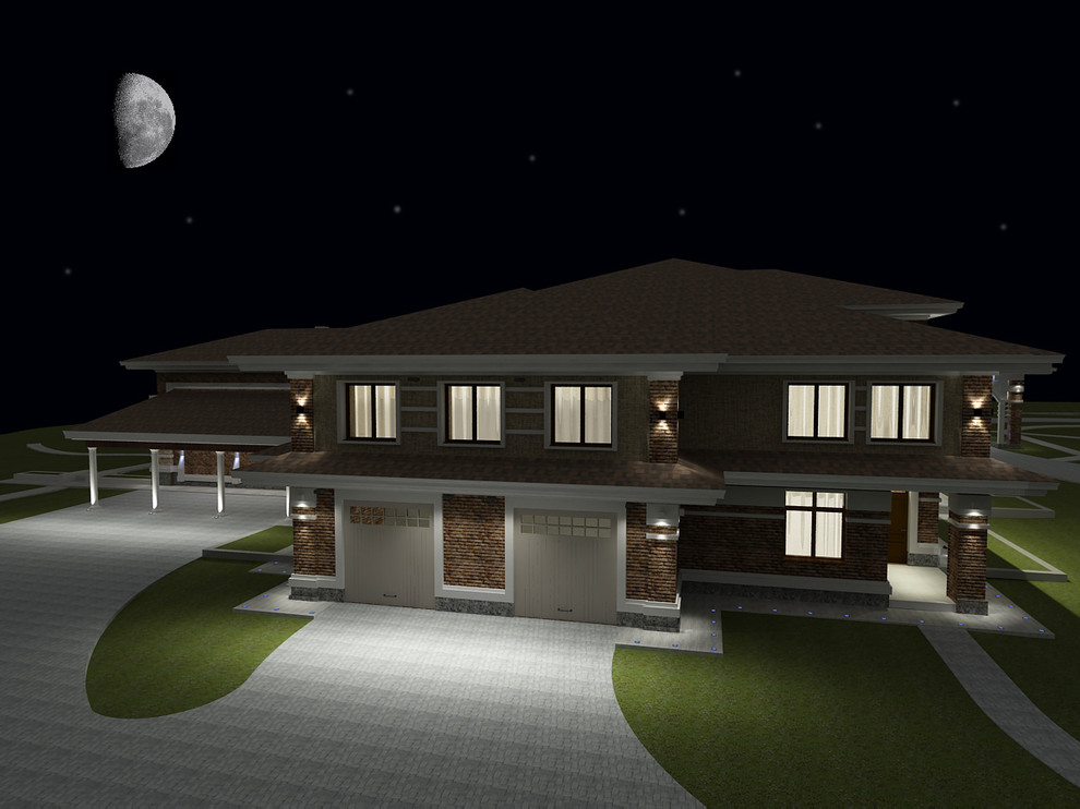 Освещение загородного комплекса