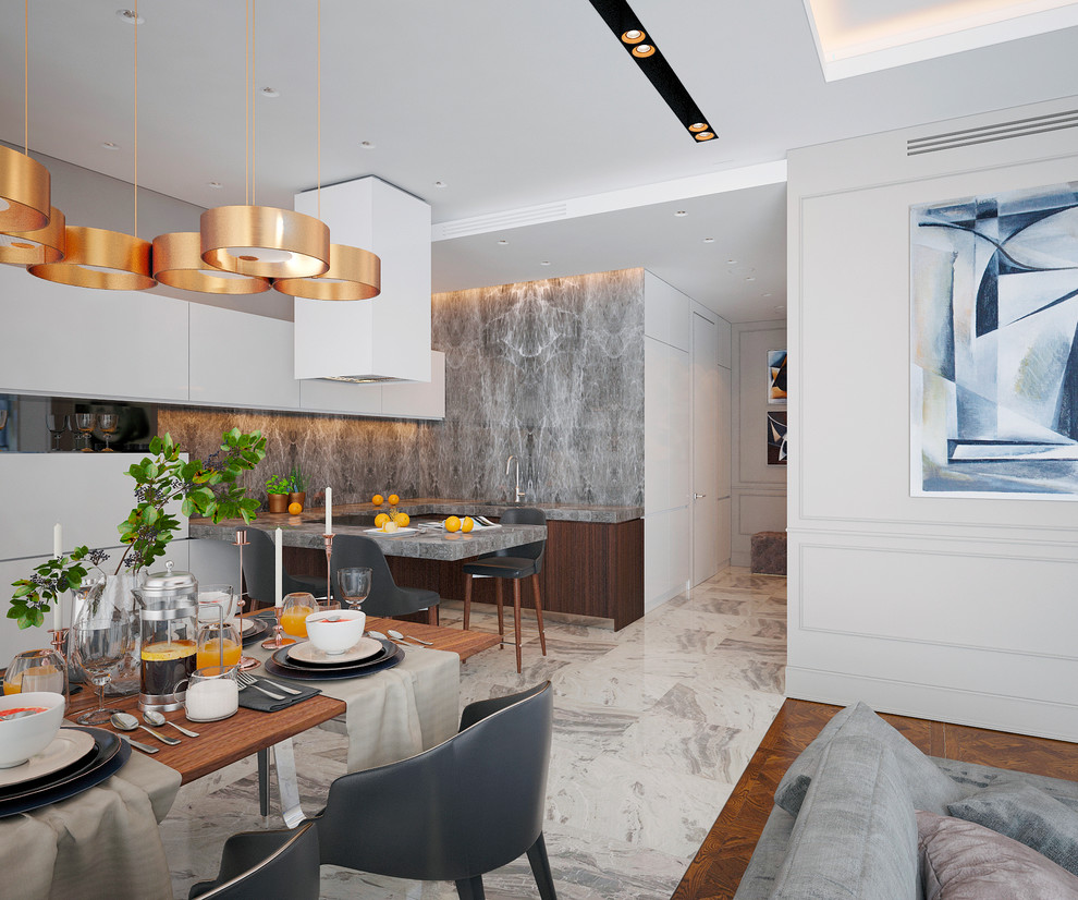 Ред Сайд - 87 кв.м. современный стиль и темные акценты