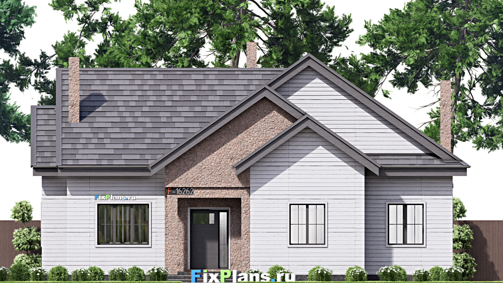 Проект дома с мансардой 17х15 м S305м2 F-16262