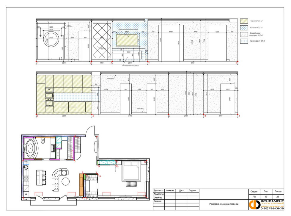 Развертки стен: примеры