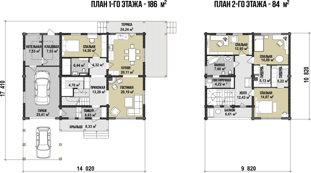 Большой дом из клееного бруса