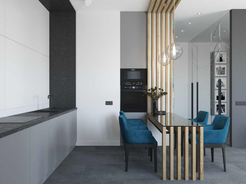 современная квартира "Белый квадрат"