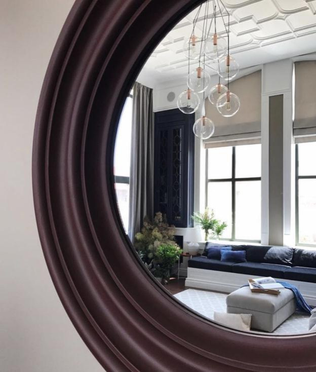 Гипсовая лепнина Аврора в интерьере квартиры в Краснодаре. Дизайн Алла Куница.