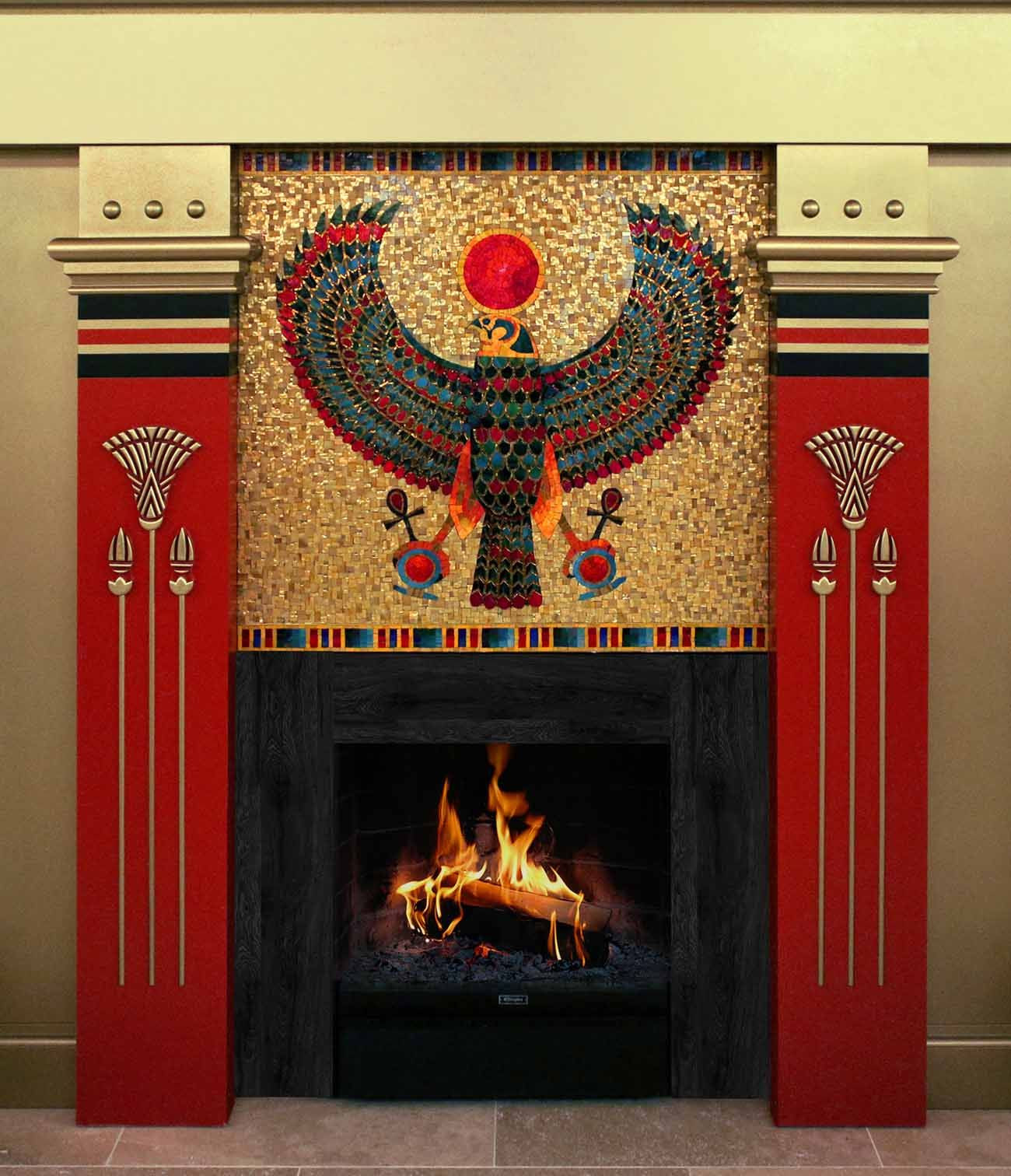 Мозаичное панно Сокол Ра